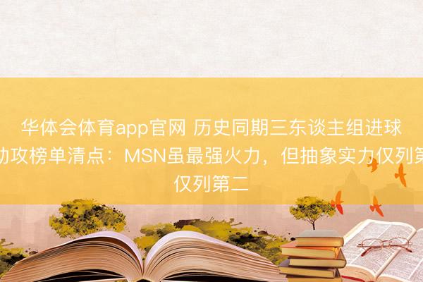 华体会体育app官网 历史同期三东谈主组进球与助攻榜单清点：MSN虽最强火力，但抽象实力仅列第二