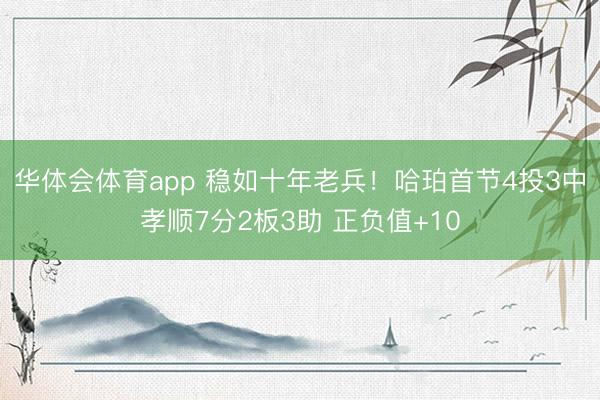 华体会体育app 稳如十年老兵!哈珀首节4投3中孝顺7分2板3助 正负值+10