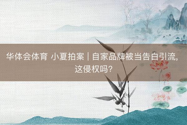 华体会体育 小夏拍案 | 自家品牌被当告白引流， 这侵权吗?