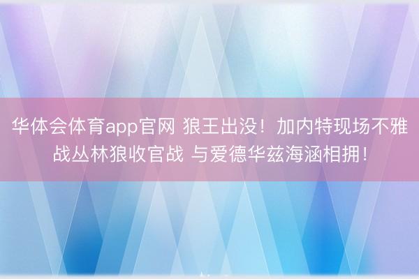 华体会体育app官网 狼王出没！加内特现场不雅战丛林狼收官战 与爱德华兹海涵相拥！