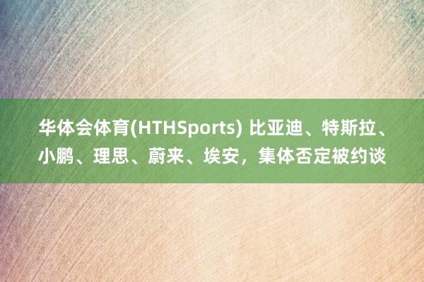 华体会体育(HTHSports) 比亚迪、特斯拉、小鹏、理思、蔚来、埃安,集体否定被约谈