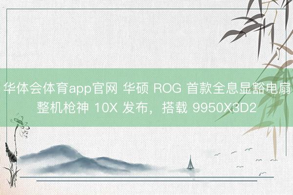 华体会体育app官网 华硕 ROG 首款全息显豁电扇整机枪神 10X 发布，搭载 9950X3D2