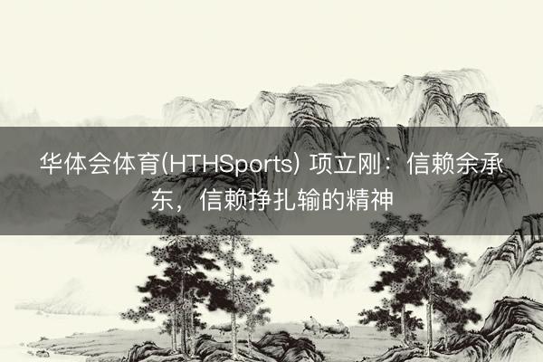 华体会体育(HTHSports) 项立刚:信赖余承东,信赖挣扎输的精神